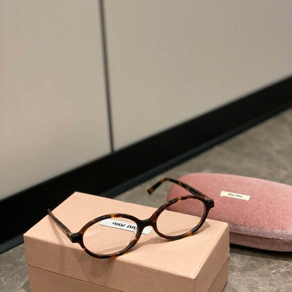 Miu Miu Accessories - MIU MIU Oval-frame tortoiseshell acetate optical glasses